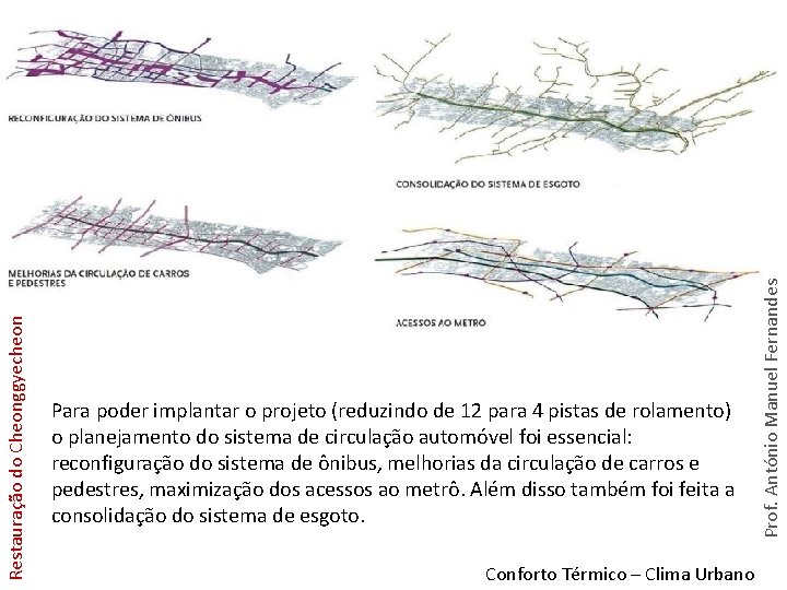 Conforto Térmico – Clima Urbano Prof. António Manuel Fernandes Restauração do Cheonggyecheon Para poder