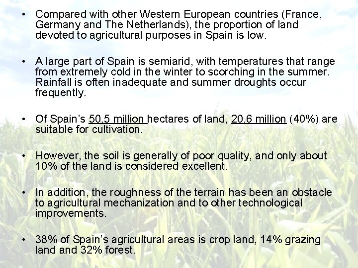  • Compared with other Western European countries (France, Germany and The Netherlands), the