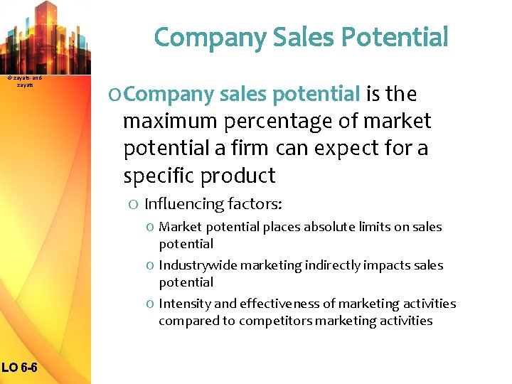 Company Sales Potential © zayats-andzayats O Company sales potential is the maximum percentage of