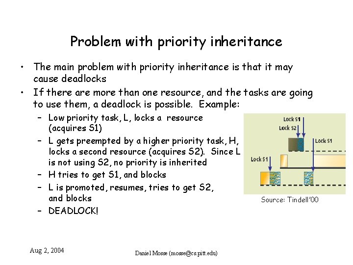 Problem with priority inheritance • The main problem with priority inheritance is that it