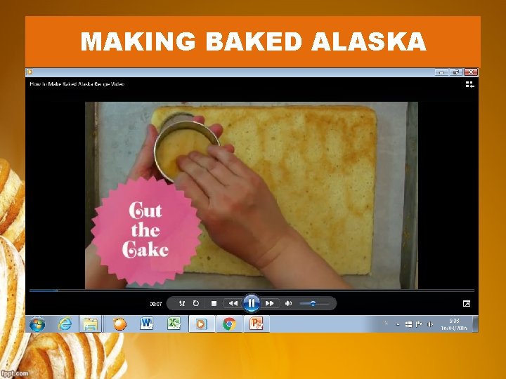 MAKING BAKED ALASKA 