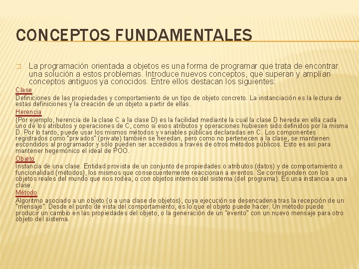significado de oop – o que é programação... TEMA 7 Programacin orientada a objetos OPP SEPTIMA