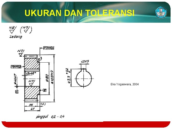 UKURAN DAN TOLERANSI Eka Yogaswara, 2004 