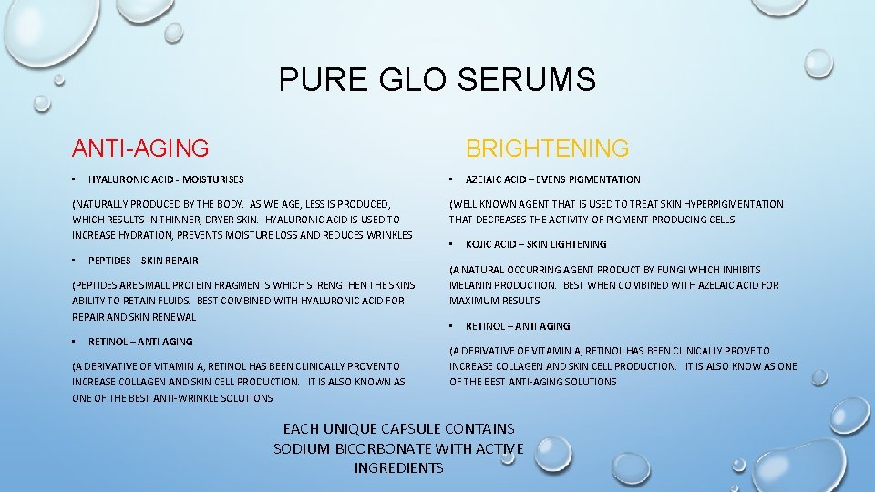 PUREHYDRO PRESENTATION PUREPEEL HYDRO PURE PEEL BENEFITS TEMPORARY