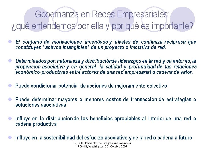 Gobernanza en Redes Empresariales: ¿qué entendemos por ella y por qué es importante? l