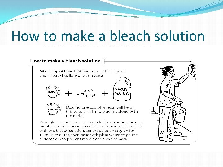 How to make a bleach solution 