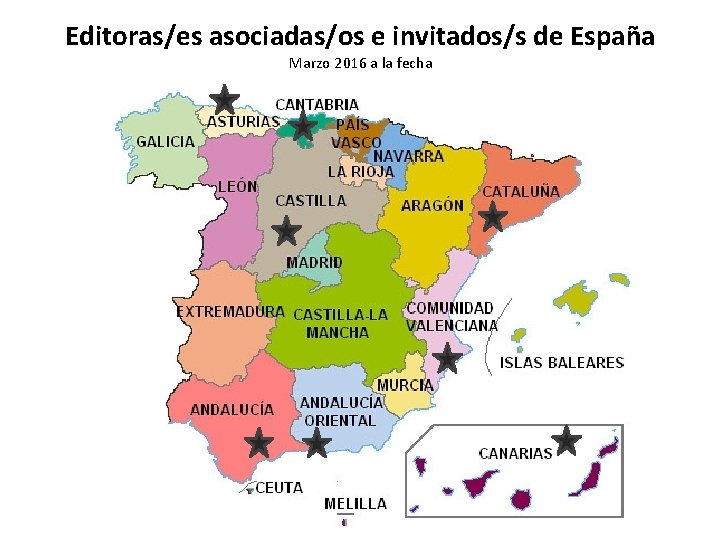 Editoras/es asociadas/os e invitados/s de España Marzo 2016 a la fecha 