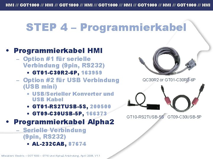 HMI /// GOT 1000 /// HMI /// GOT 1000 /// HMI STEP 4 –