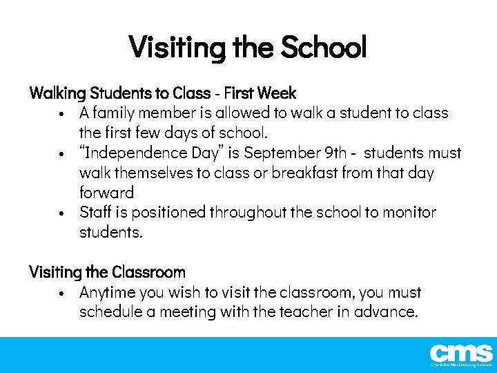 Visiting the School Walking Students to Class - First Week • A family member