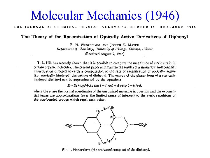Molecular Mechanics (1946) 
