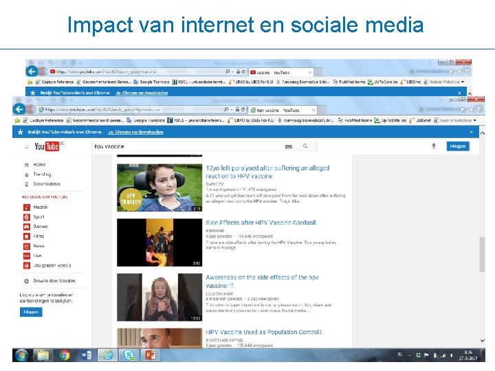 Impact van internet en sociale media 