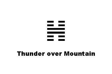 ䷽ Thunder over Mountain 