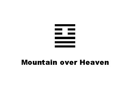 ䷙ Mountain over Heaven 