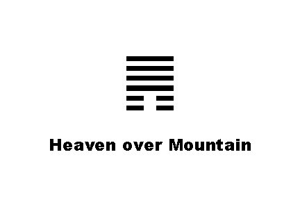 ䷠ Heaven over Mountain 