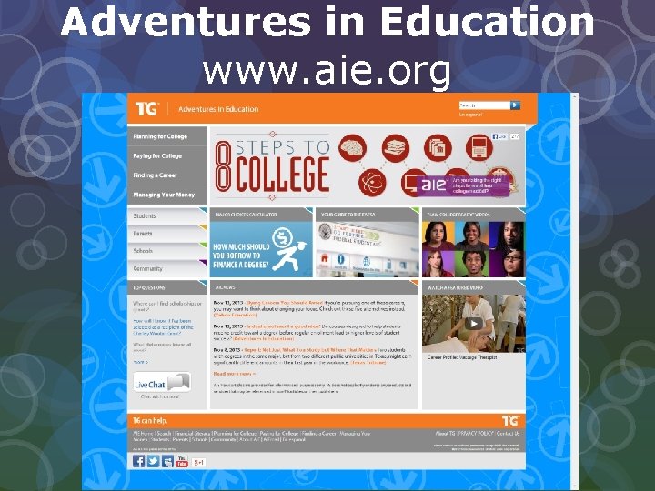 Adventures in Education www. aie. org 