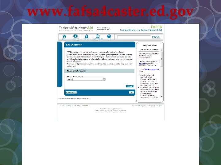 www. fafsa 4 caster. ed. gov 