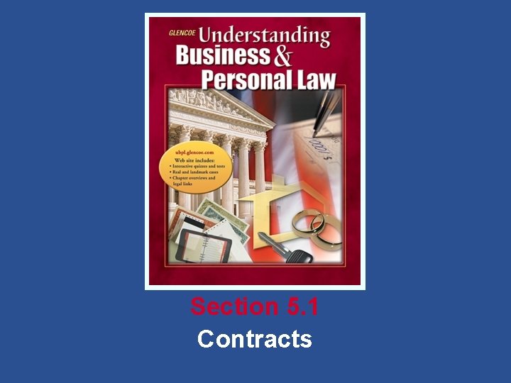 Chapter 5 SECTION OPENER / CLOSER: INSERT BOOK COVER ART Section 5. 1 Contracts