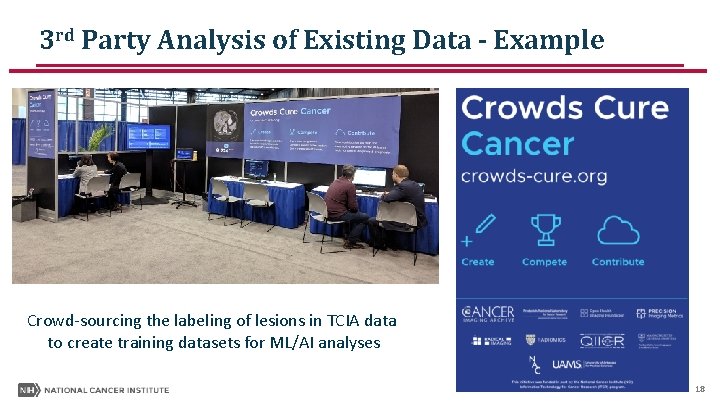 3 rd Party Analysis of Existing Data - Example Crowd-sourcing the labeling of lesions 3 rd Party Analysis of Existing Data - Example Crowd-sourcing the labeling of lesions