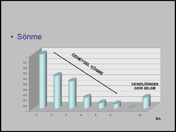  • Sönme DE NE YS EL S ÖN ME KENDİLİĞİNDEN GERİ GELME Sn.