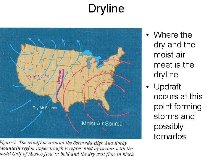 Dryline • Where the dry and the moist air meet is the dryline. •