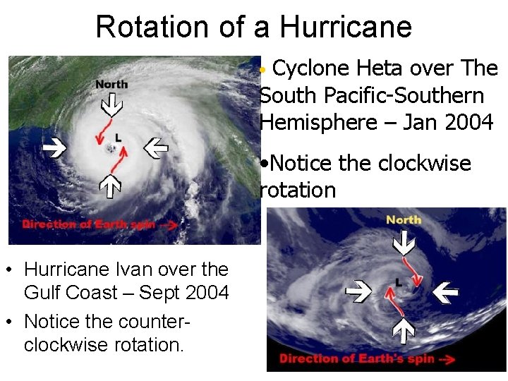 Rotation of a Hurricane Cyclone Heta over The South Pacific-Southern Hemisphere – Jan 2004