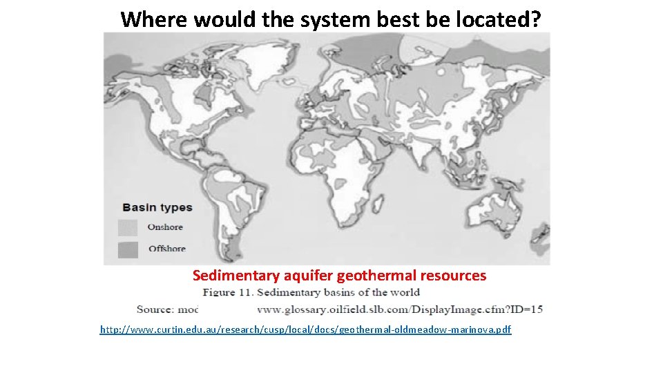 Where would the system best be located? Sedimentary aquifer geothermal resources http: //www. curtin. Where would the system best be located? Sedimentary aquifer geothermal resources http: //www. curtin.