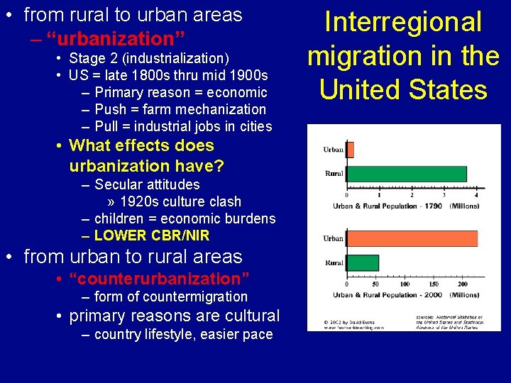  • from rural to urban areas – “urbanization” • Stage 2 (industrialization) •