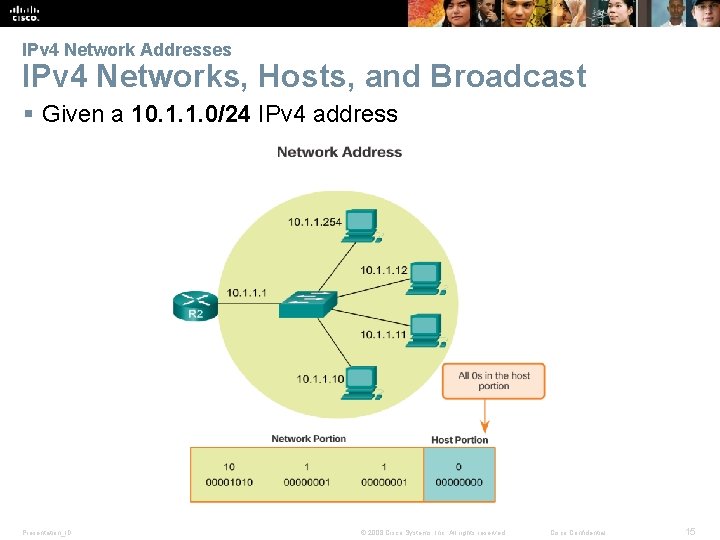 IPv 4 Network Addresses IPv 4 Networks, Hosts, and Broadcast § Given a 10.