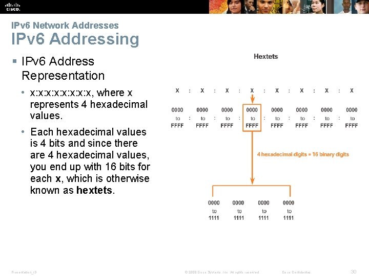 IPv 6 Network Addresses IPv 6 Addressing § IPv 6 Address Representation • x: