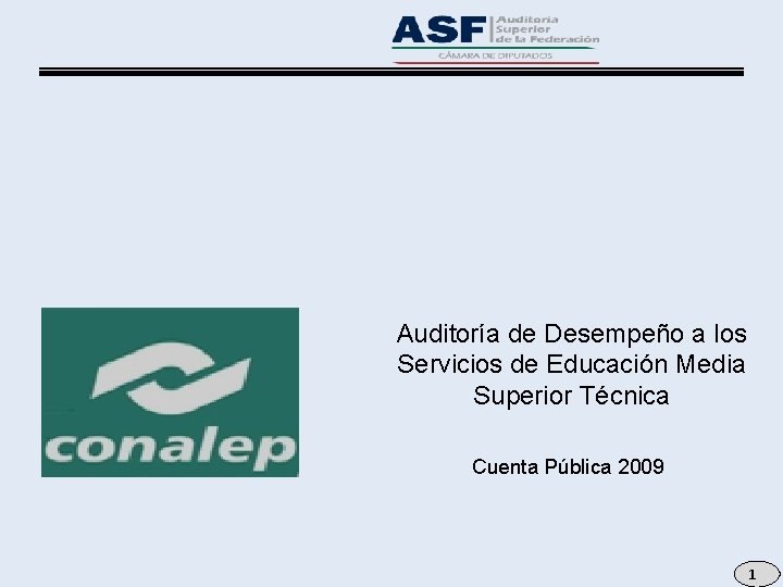 Auditora de Desempeo a los Servicios de Educacin