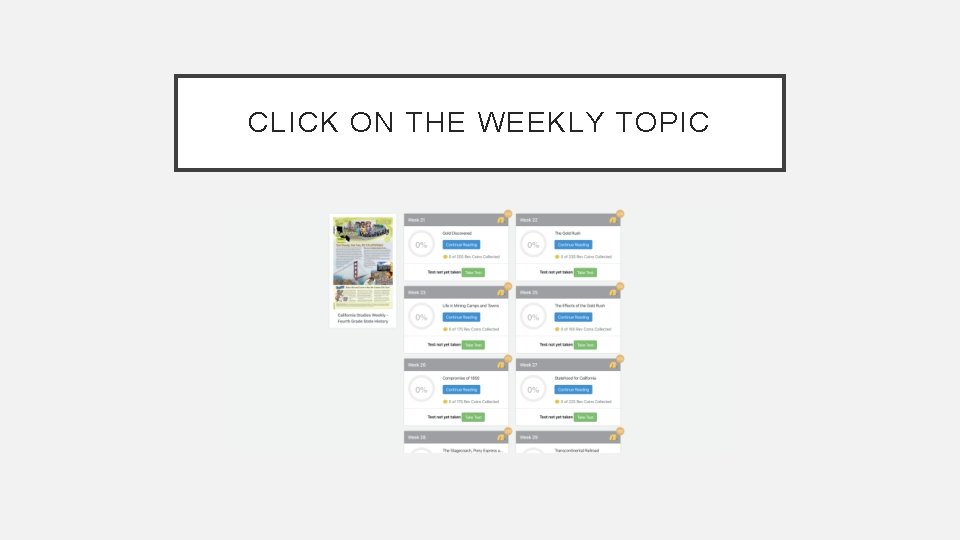 CLICK ON THE WEEKLY TOPIC 