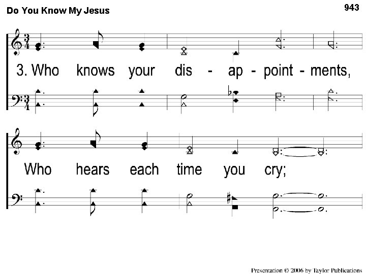 Do Do You Know Mymy Jesus 3 -1 Know Jesus 943 