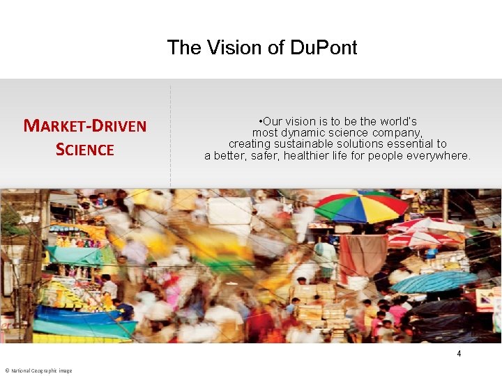 The Vision of Du. Pont MARKET-DRIVEN SCIENCE • Our vision is to be the The Vision of Du. Pont MARKET-DRIVEN SCIENCE • Our vision is to be the