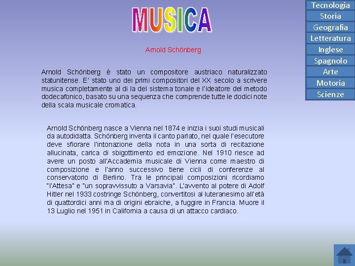 Arnold Schönberg è stato un compositore austriaco naturalizzato statunitense. E’ stato uno dei primi