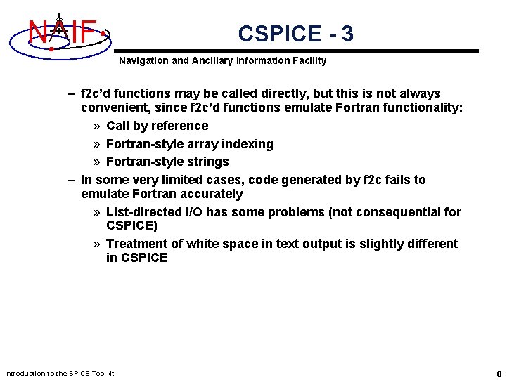 N If Navigation And Ancillary Information Facility Introduction