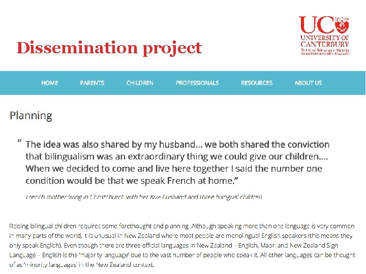 Dissemination project 