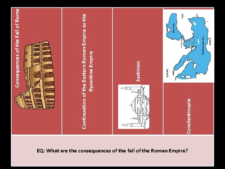 EQ: What are the consequences of the fall of the Roman Empire? Constantinople Justinian