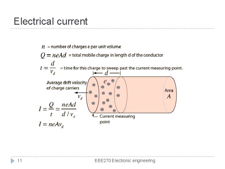 Electrical current 11 EEE 270 Electronic engineering 