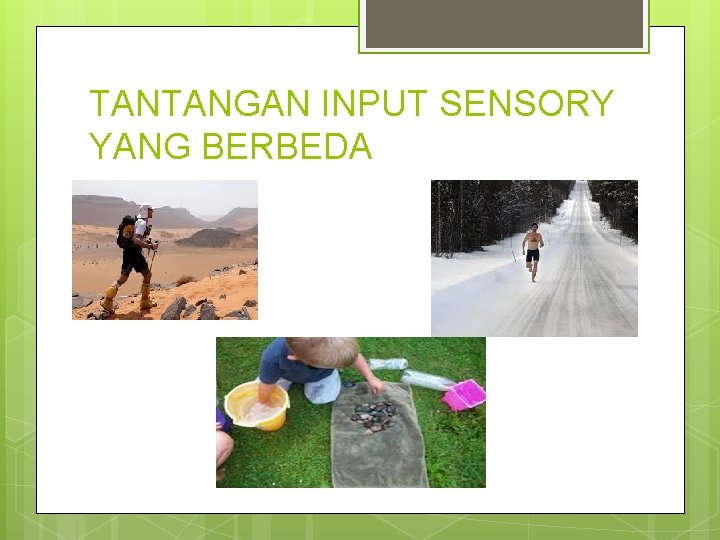 TANTANGAN INPUT SENSORY YANG BERBEDA 