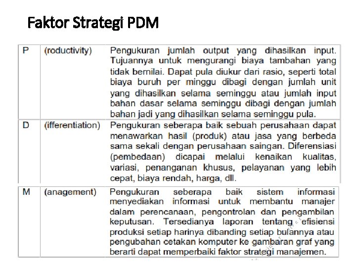 Faktor Strategi PDM 3/8/2021 