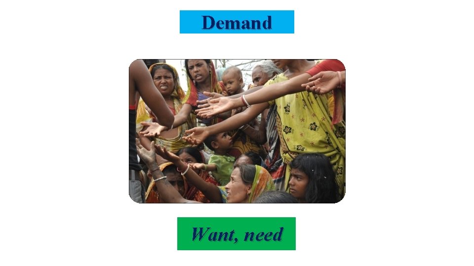 Demand Want, need 