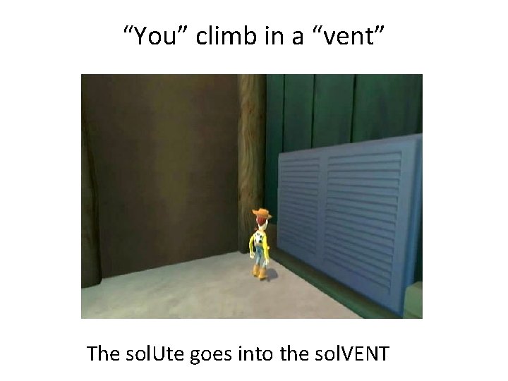 “You” climb in a “vent” The sol. Ute goes into the sol. VENT “You” climb in a “vent” The sol. Ute goes into the sol. VENT