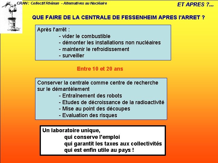 CRAN : Collectif Rhénan - Alternatives au Nucléaire ET APRES ? . . .