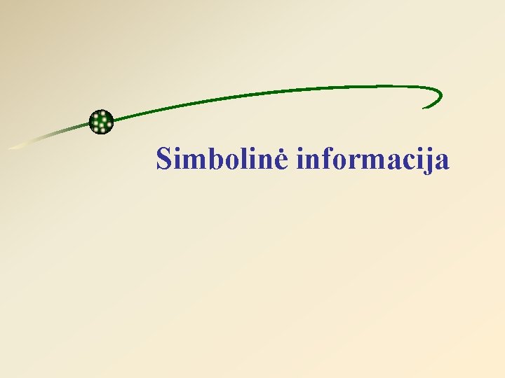 Simbolinė informacija 