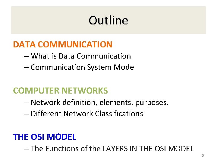 Introduction to Data Communication and Computer Networks 1