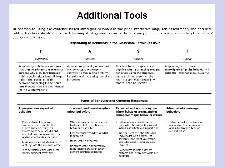 Additional Tools 