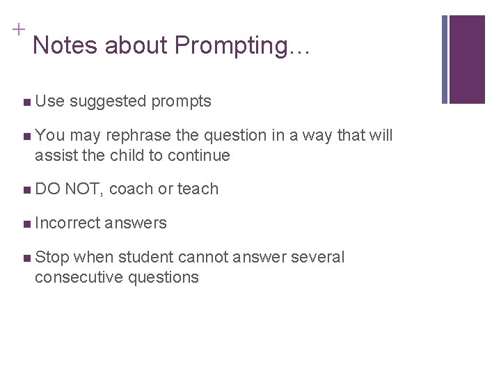 + Notes about Prompting… n Use suggested prompts n You may rephrase the question + Notes about Prompting… n Use suggested prompts n You may rephrase the question
