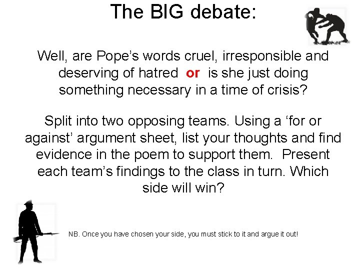 The BIG debate: Well, are Pope’s words cruel, irresponsible and deserving of hatred or