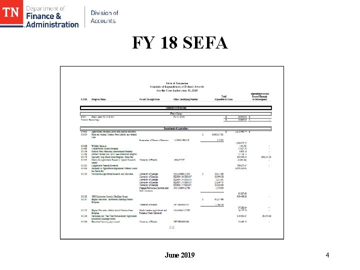 Grant Task 34 Submit Schedule of Expenditures of