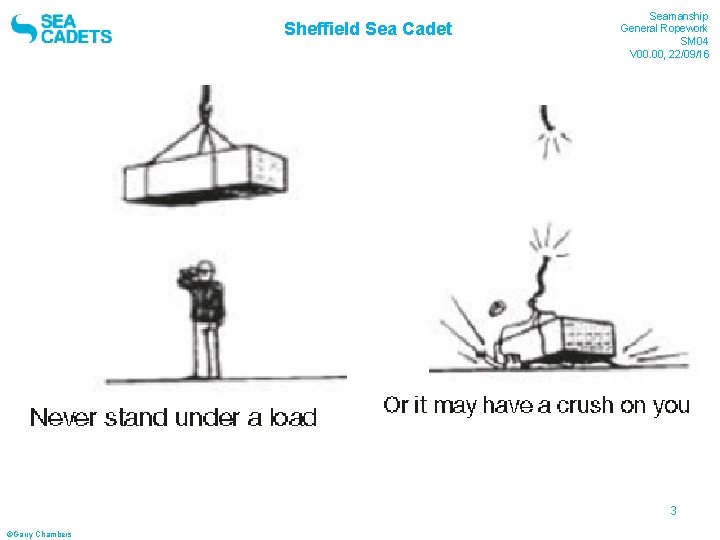 Sheffield Sea Cadet Seamanship General Ropework SM 04 V 00. 00, 22/09/16 3 ©Garry